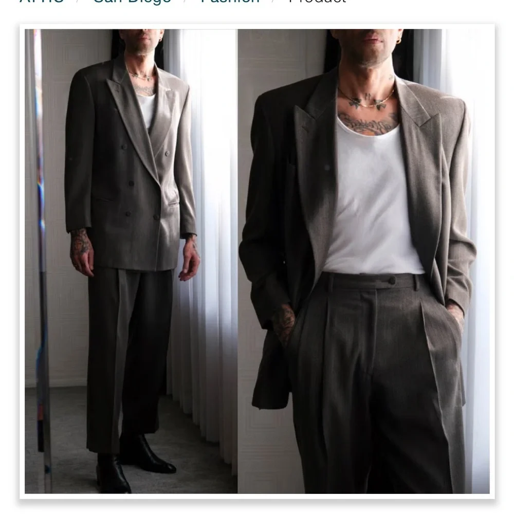 Vintage 90s Donna Karan New York Gold Label Blazer Made in Italy Wool Size 44R